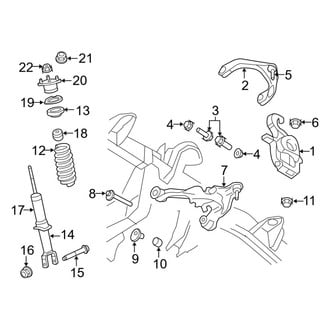 Ram OE - Front Suspension - Shocks & Suspension Components (W/O Air Suspension), (1500 Big Horn / Express / Laramie / Laramie Longhorn / Limited / Lone Star / Outdoorsman / Rebel / SLT / Special Service / Sport / Tradesman 4WD)