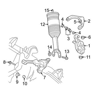 Ram OE - Front Suspension - Shocks & Suspension Components (With Air Suspension), (1500 Big Horn / Express / Laramie / Laramie Longhorn / Limited / Lone Star / Outdoorsman / Rebel / SLT / Special Service / Sport / Tradesman 4WD)