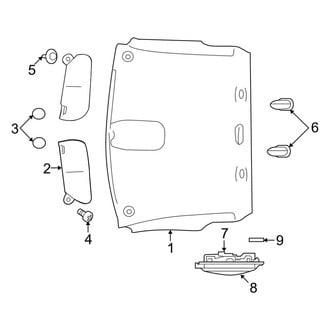 Ram OE - Cab - Interior Trim (Headliner & Components), (1500)