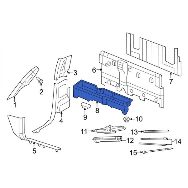 Ram Oe 55365122aa - Floor Storage Compartment