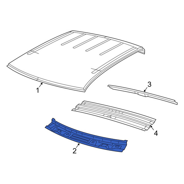 Ram OE 68369399AC - Front Roof Header Panel