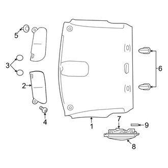 Ram OE - Cab - Interior Trim (Headliner & Components), (1500)