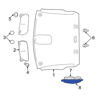 Ram OE - Right Dome Light Lens