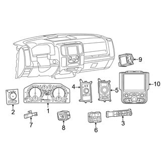 Ram OE - Instrument Panel - Cluster & Switches (Big Horn / Express / HFE / Laramie / Laramie Longhorn / Limited / Lone Star / Outdoorsman / Rebel / SLT / Special Service / Sport / Tradesman)