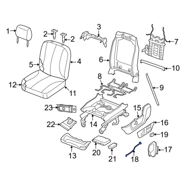Ram OE 68050498AB Right Seat Back Recliner Adjustment Mechanism