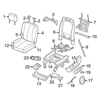 Ram OE - Seats & Tracks - Front Seat Components (40% Seat), (1500 Regular Cab / Quad Cab / Crew Cab)