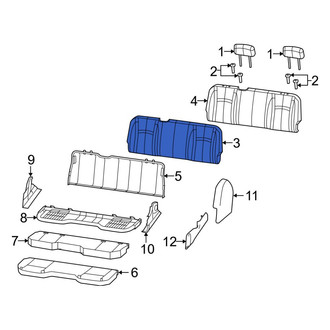 Ram OE - Rear Left Seat Back Cushion Cover