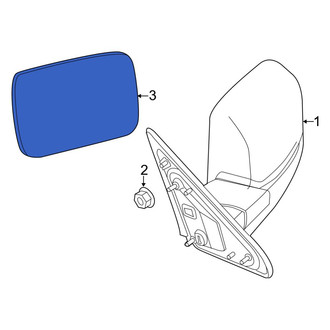 Ram OE - Front Left Door Mirror Glass