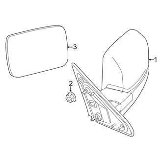 Ram OE - Front Door - Outside Mirrors (Manual Mirrors, W/O Towing Mirrors), (1500)