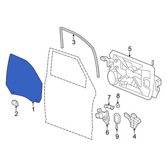 Ram OE - Front Left Door Glass