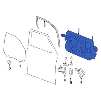 Ram OE - Front Left Window Regulator