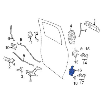 Ram OE - Rear Right Lower Door Hinge