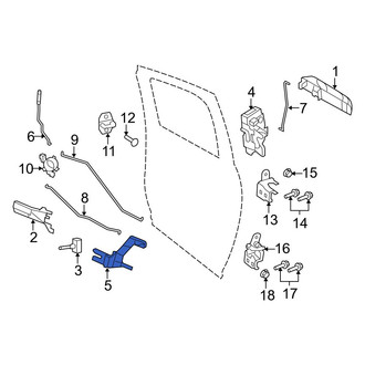 Ram OE - Rear Left Door Lock Rod Cover