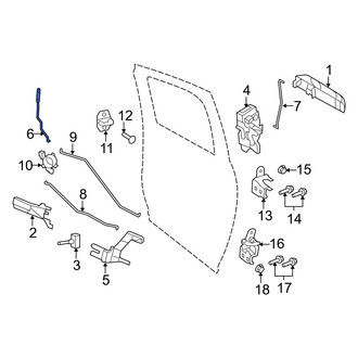 Ram OE - Rear Right Door Lock Operating Rod