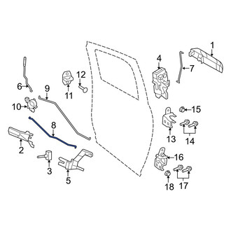 Ram OE - Rear Left Door Lock Operating Rod