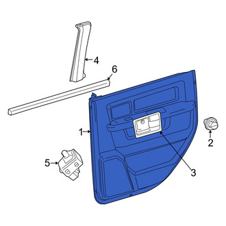 Ram OE - Rear Left Inner Door Interior Trim Panel
