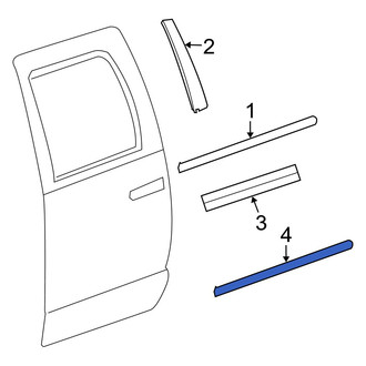 Ram OE - Rear Left Door Molding