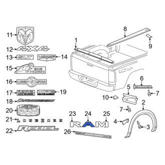 Ram Oe Ram 1500 Classic 19 Pick Up Box Exterior Trim