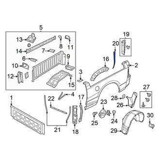 Ram OE - Rear Right Inner Truck Bed Panel Reinforcement