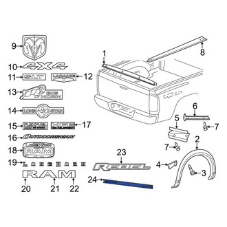 Ram OE - Rear Tailgate Molding