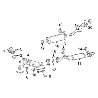 Ram OE - Exhaust System - Exhaust Components (Single Exhaust), (3.0L)