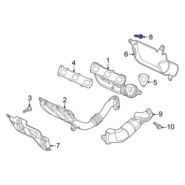 Ram OE 68027628AA Exhaust Manifold Heat Shield Bolt