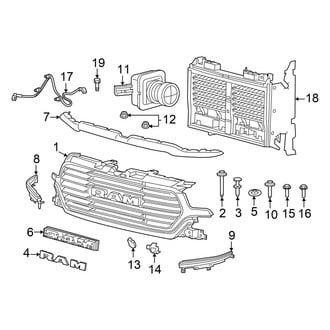 Ram OE - Grille & Components (Laramie Longhorn)