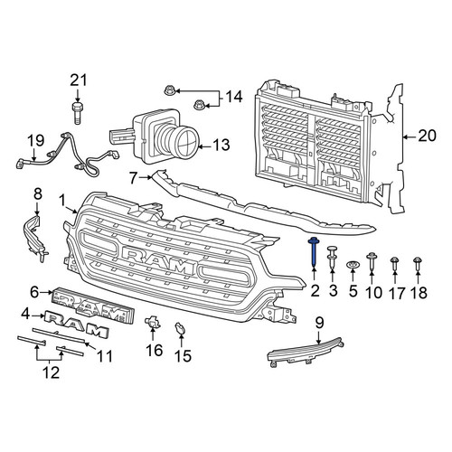 Ram OE 6512773AA - Grille Screw