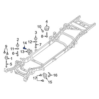 Ram OE - Center Rear Body Mount Cushion Bolt