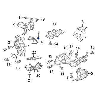Ram OE - Engine Mount Heat Shield Nut