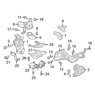 Ram OE - Engine & Transmission Mounting (4WD 5.7L)