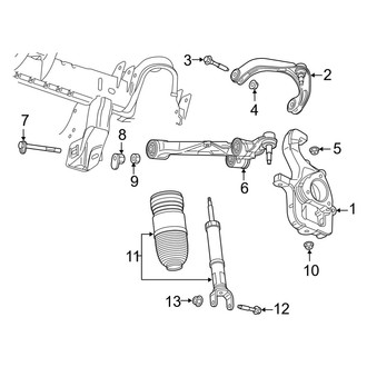 Ram OE - Front Suspension - Suspension Components (With Air Suspension), (RWD)
