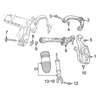 Ram OE - Front Suspension - Suspension Components (With Air Suspension), (4WD)