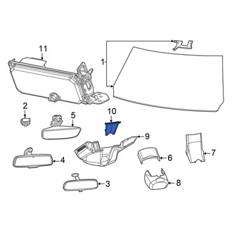 Ram OE - Front Interior Rear View Mirror Cover