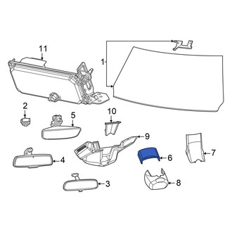 Ram OE - Front Upper Interior Rear View Mirror Cover