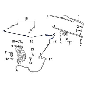 Ram OE - Front Windshield Washer Hose