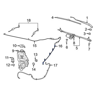 Ram OE - Front Windshield Washer Hose
