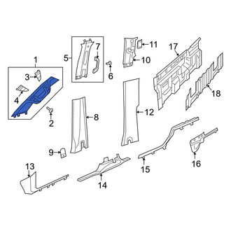 Ram OE - Right Body A-Pillar Trim Panel