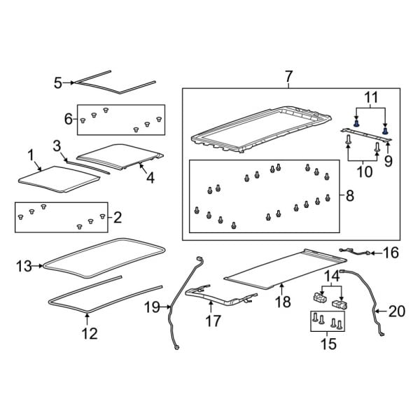 Ram OE 68292140AA Sunroof Reinforcement Screw