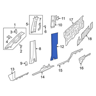 Ram OE - Right Upper Body C-Pillar Trim Panel