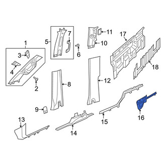 Ram OE - Rear Left Seat Frame Trim Panel