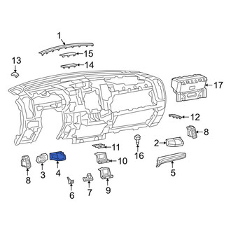 Ram OE - Center Upper Instrument Panel Trim Panel