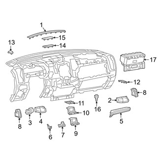 Ram OE - Instrument Panel Components (Upper Components)