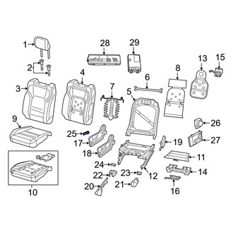Ram OE - Front Right Seat Back Recliner Adjustment Handle