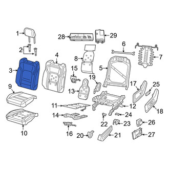 Ram OE - Front Left Seat Back Cushion Cover