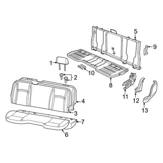 Ram OE - Seats & Tracks - Rear Seat Components (Bench Seat), (Big Horn / HFE / Laramie / Lone Star / Rebel / Tradesman Quad Cab)
