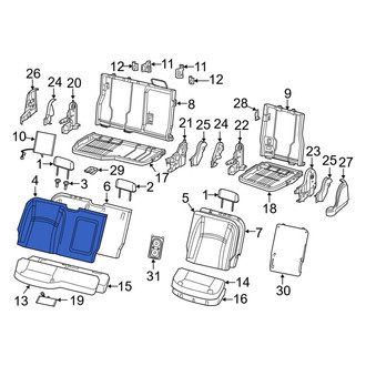 Ram OE - Rear Right Seat Back Cushion Cover