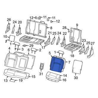 Ram OE - Rear Left Seat Back Cushion Cover