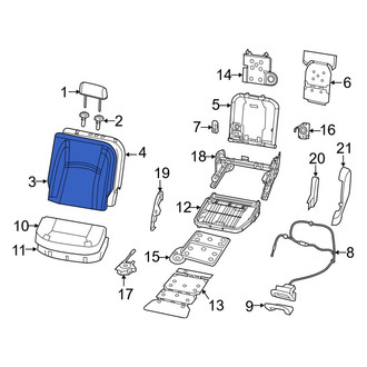 Ram OE - Rear Seat Back Cushion Cover