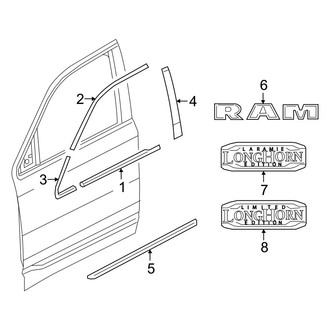 Ram OE - Front Door - Exterior Trim